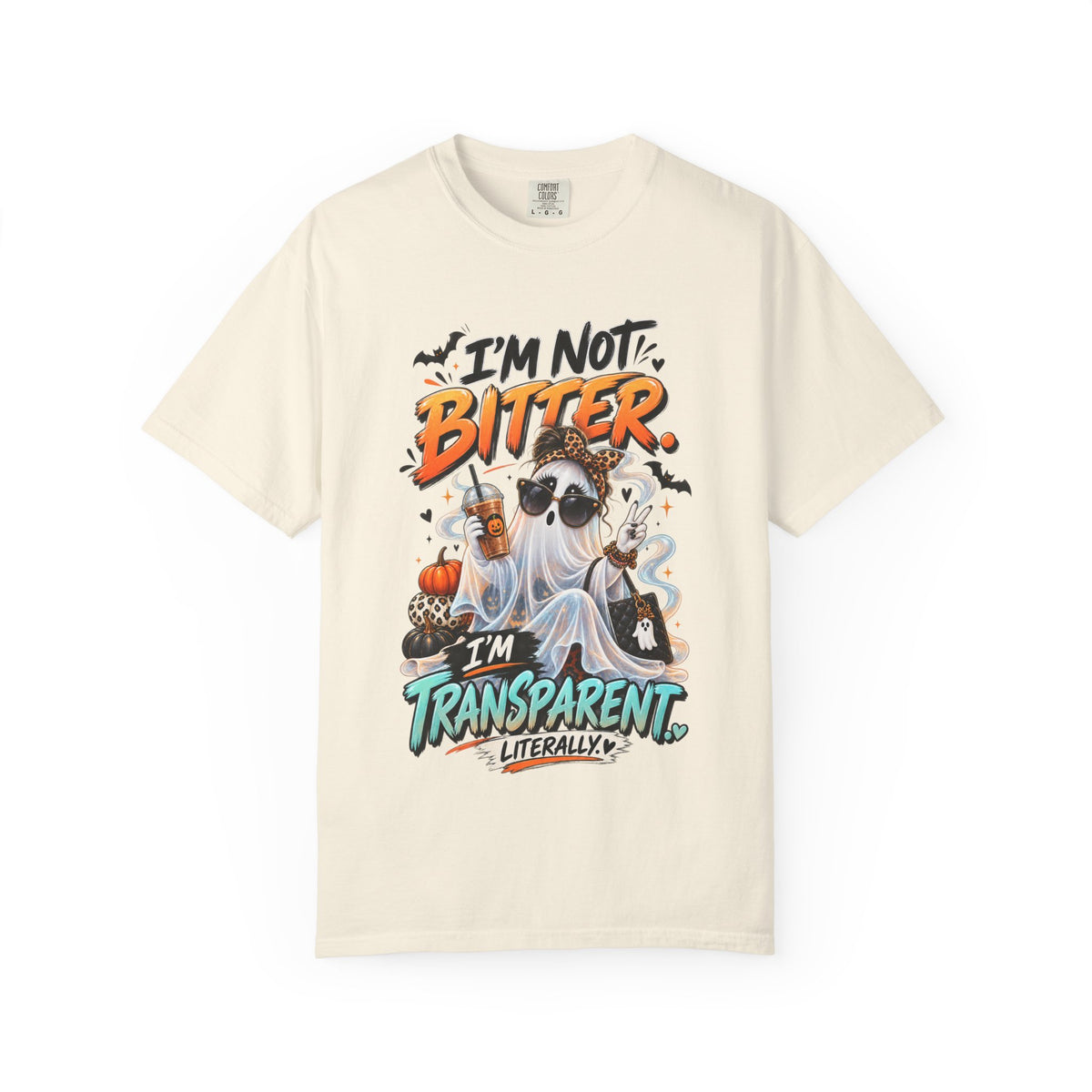 I'm Not Bitter I'm Transparent Shirt, Funny Ghost Halloween Tee, Sarcastic Spooky Season Shirt