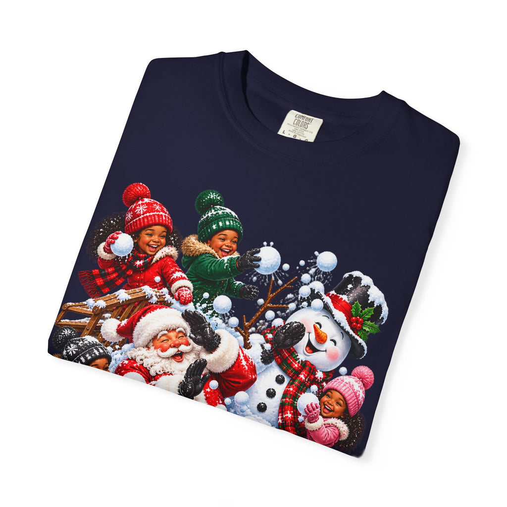 Santa Snowball Fight Christmas Shirt