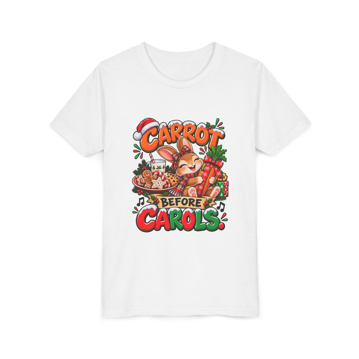 Carrot Before Carol's Kids Christmas Shirt