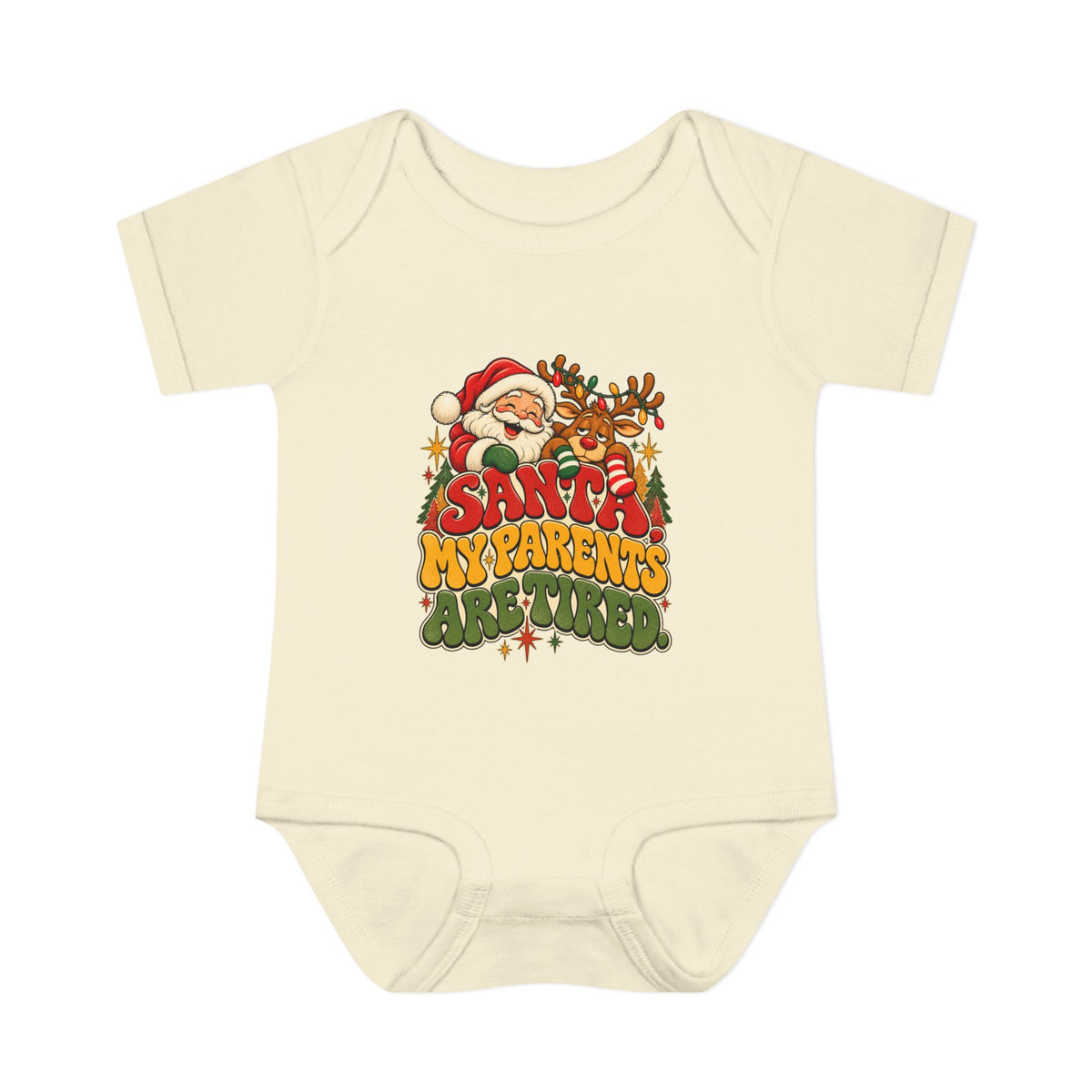 Santa, My Parents are Tired Christmas Bodysuit