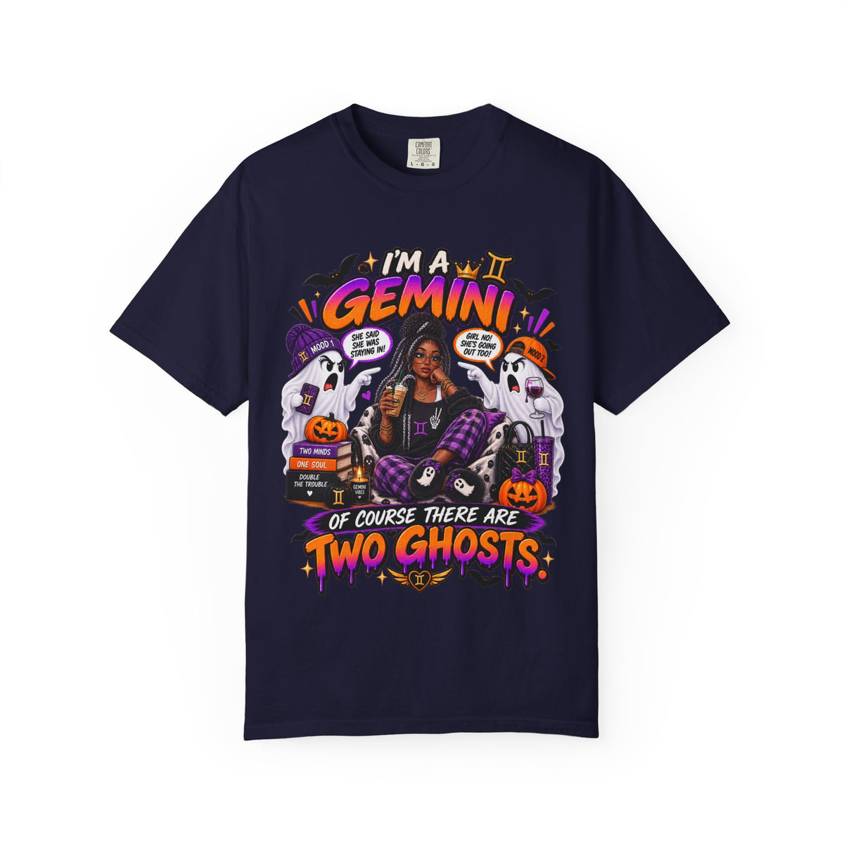 Im a Gemini of Course There are Two Ghosts Shirt, Funny Gemini Halloween Tee, Zodiac Birthday Gift