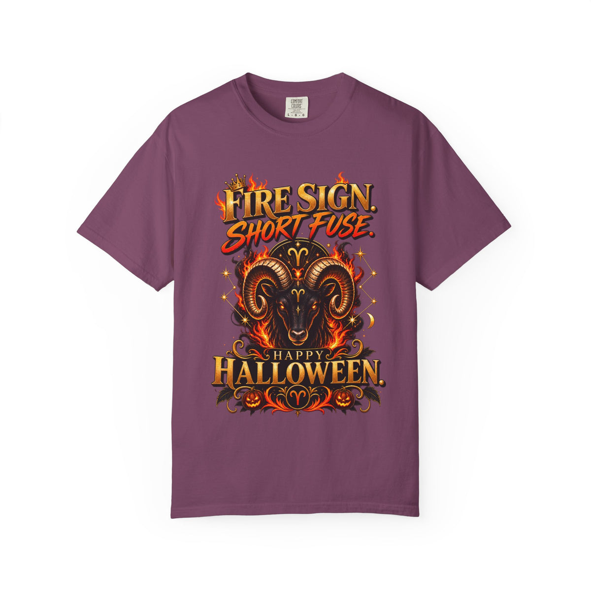 Fire Sign Short Fuse Halloween Shirt, Funny Aries Zodiac Tee, Astrology Lover Gift