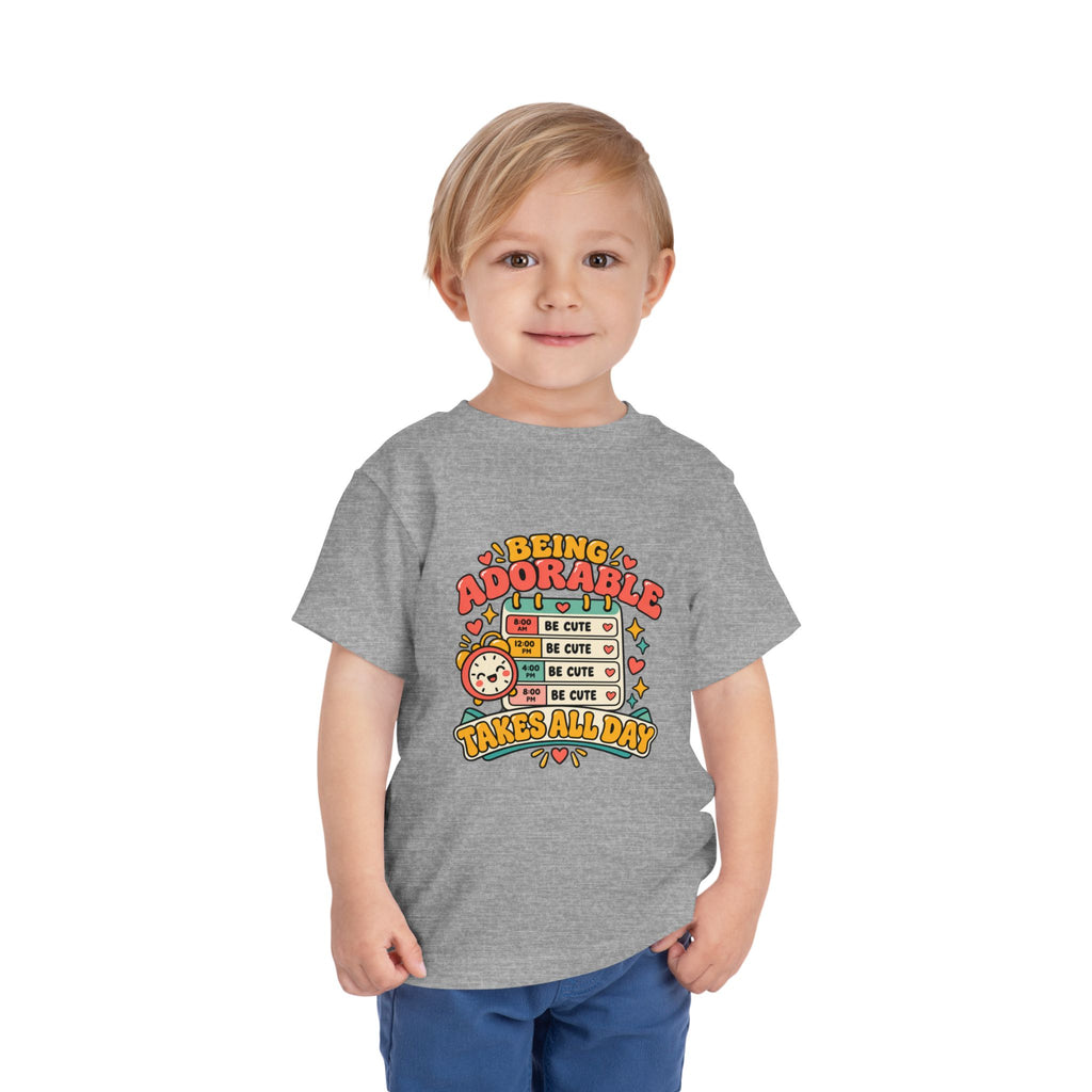 Being Adorable Takes All Day Shirt, Funny Toddler Tee, Cute Kids Graphic Tee, Daycare Outfit