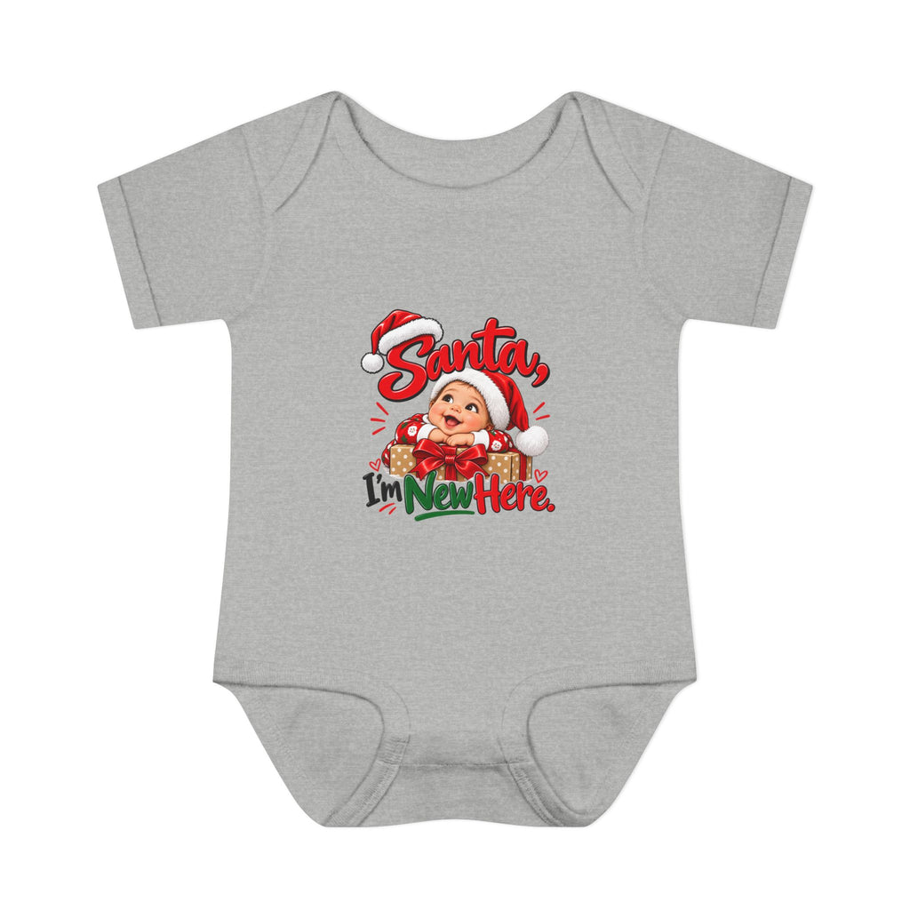 Santa, I'm New Here Baby Christmas Bodysuit