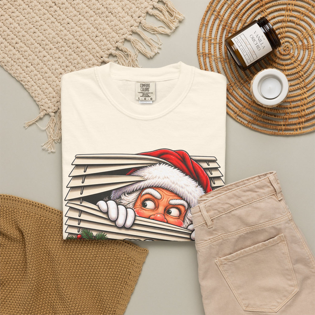Santa Saw Everything Awkward Christmas Shirt