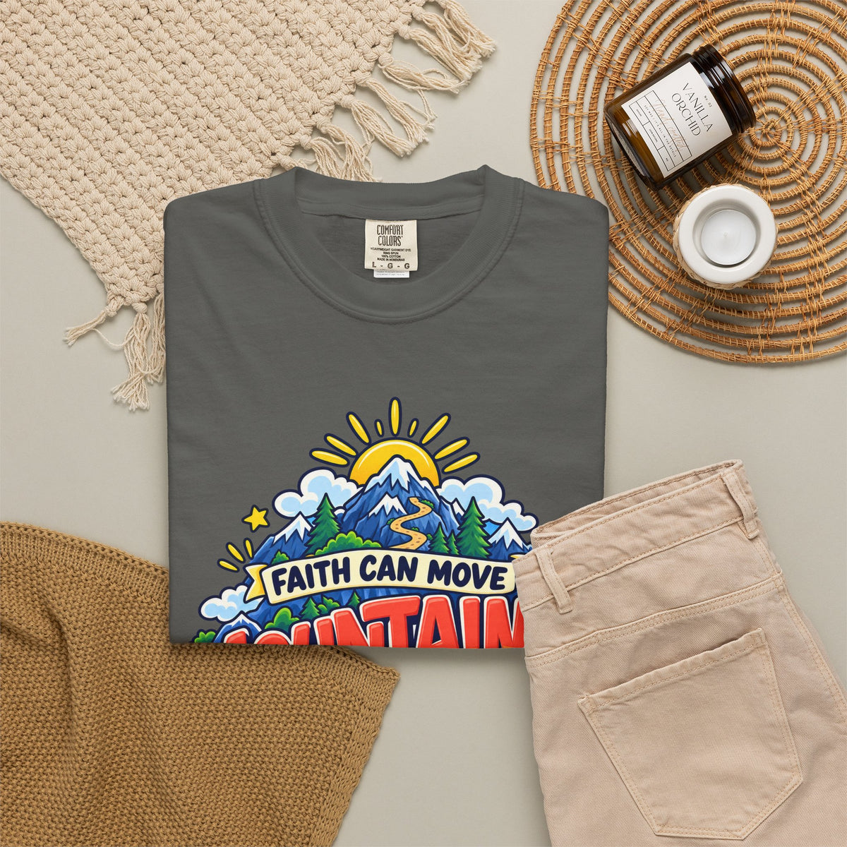 Faith Can Move Moutains Funny  Christian Shirt