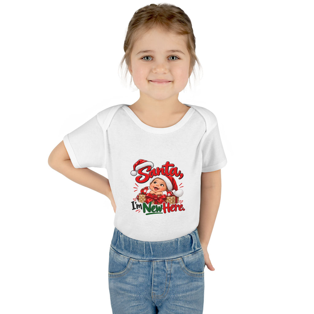 Santa, I'm New Here Baby Christmas Bodysuit