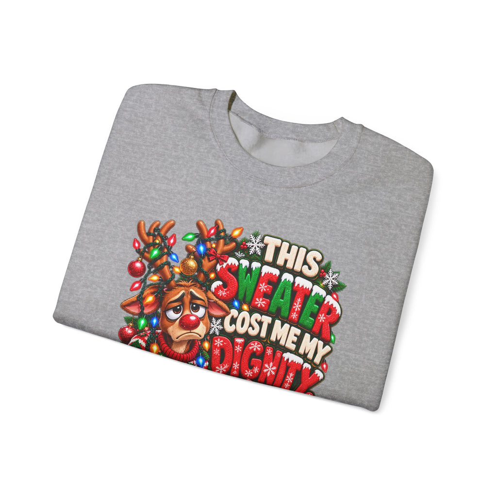 This Sweater Cost Me My Dignity Funny Ugly Christmas Reindeer Sweatshirt