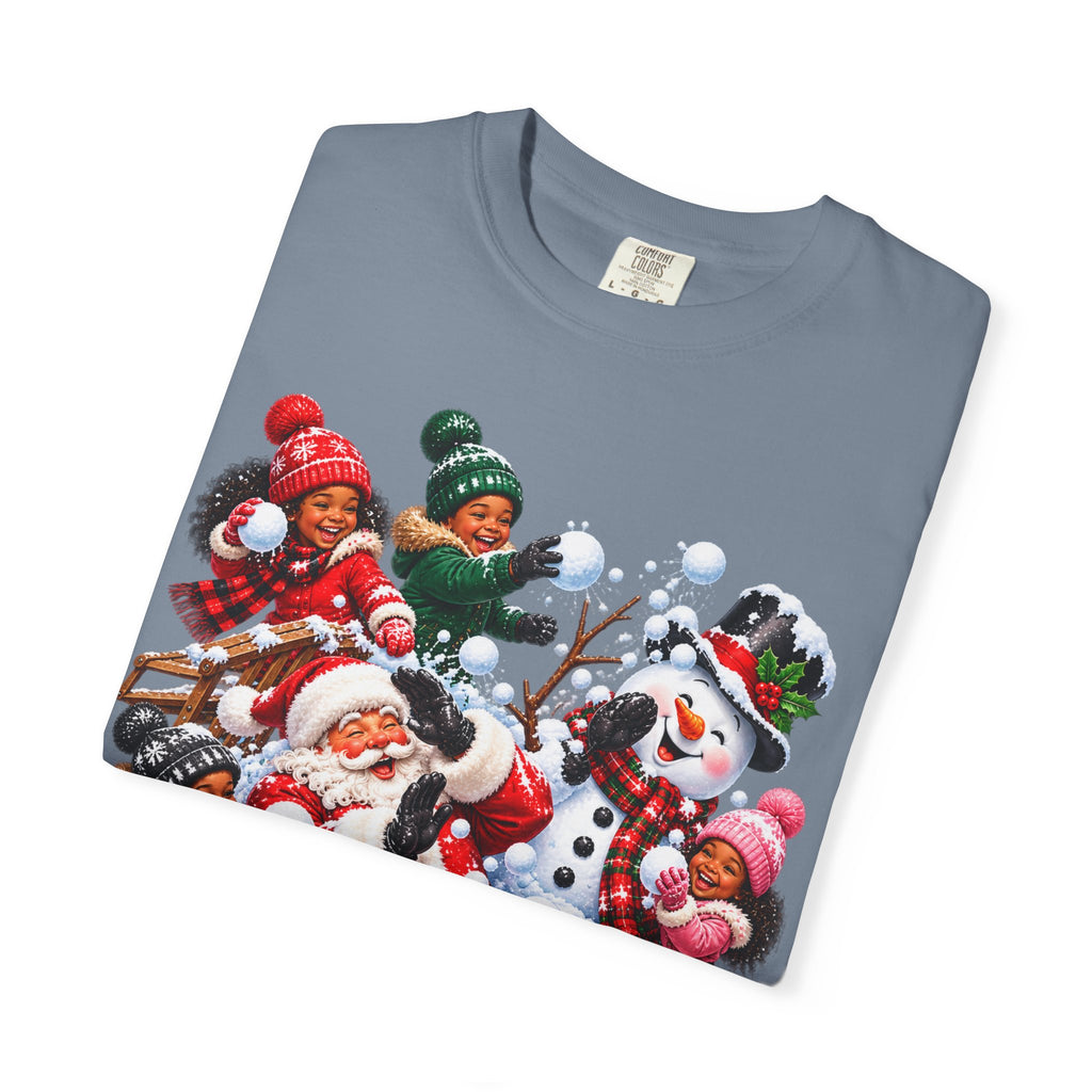 Santa Snowball Fight Christmas Shirt