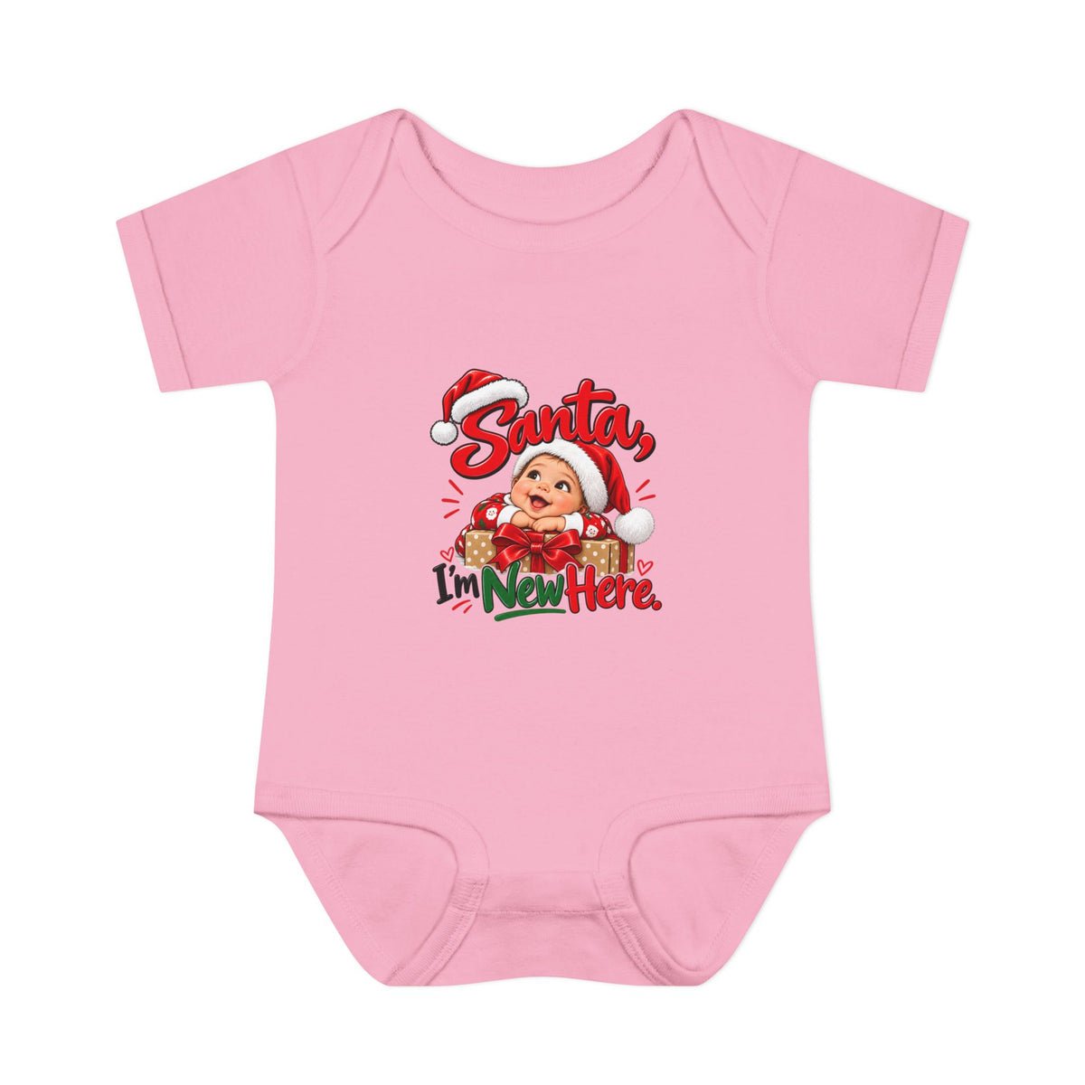 Santa, I'm New Here Baby Christmas Bodysuit