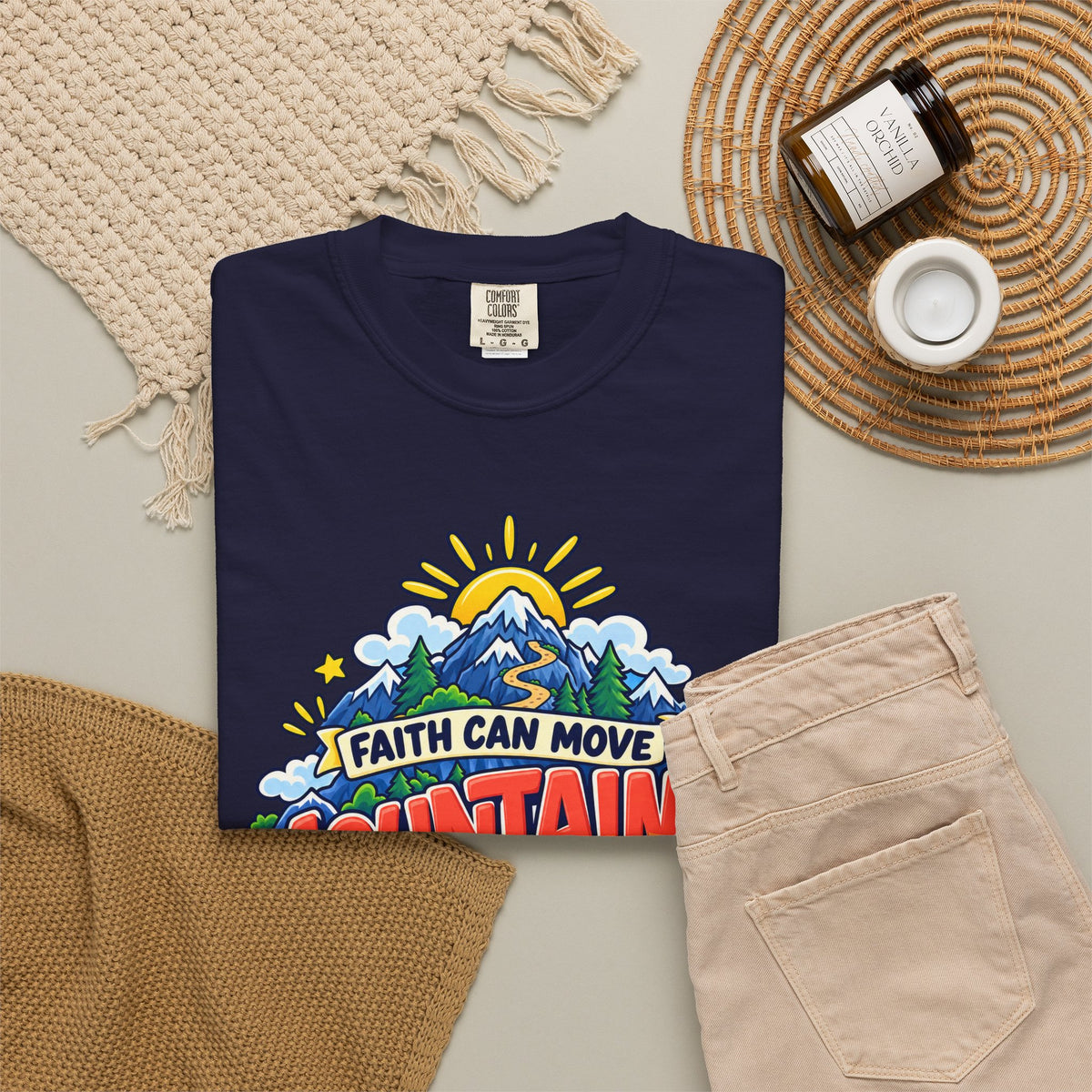 Faith Can Move Moutains Funny  Christian Shirt