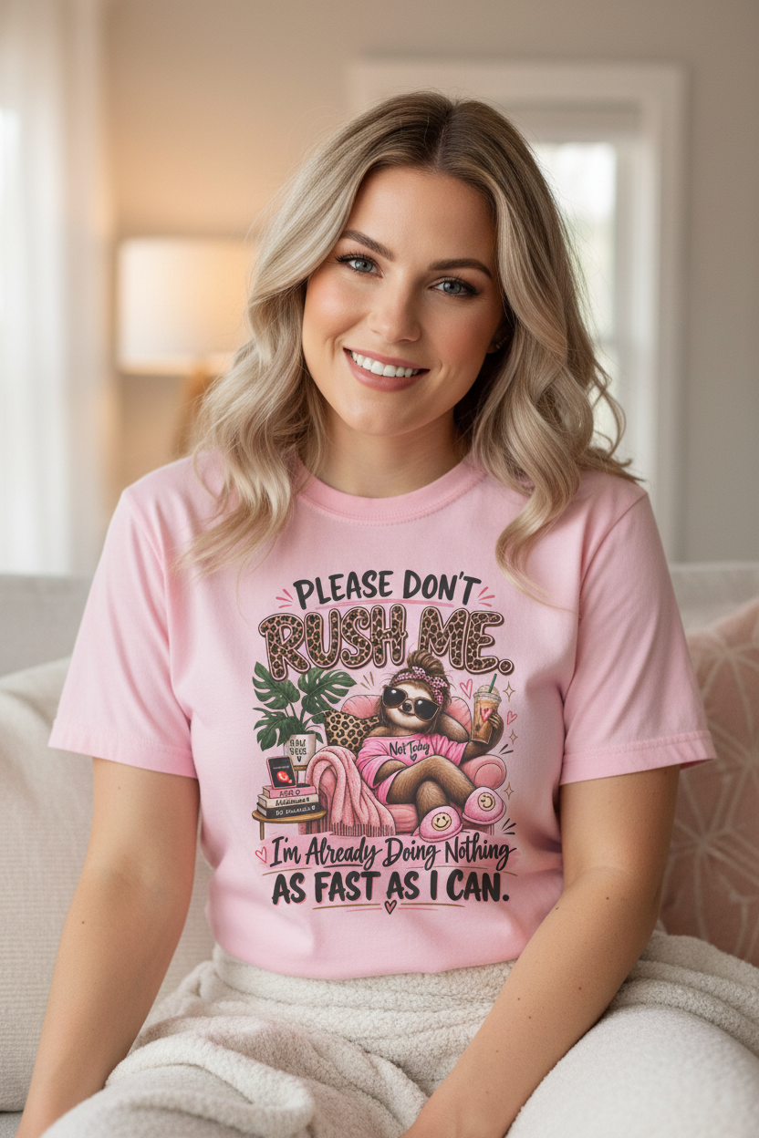 Please Don't Rush Me I'm Already Doing Nothing as Fast as I Can Sloth Shirt