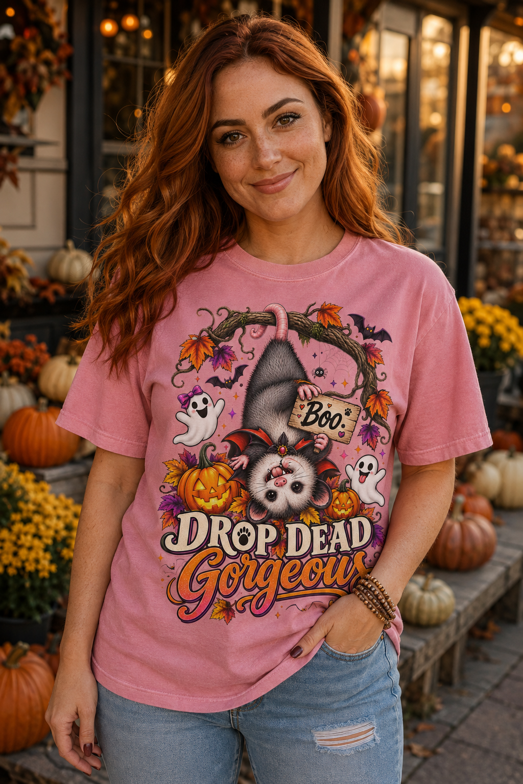 Drop Dead Gorgeous Funny Halloween Opossum Shirt