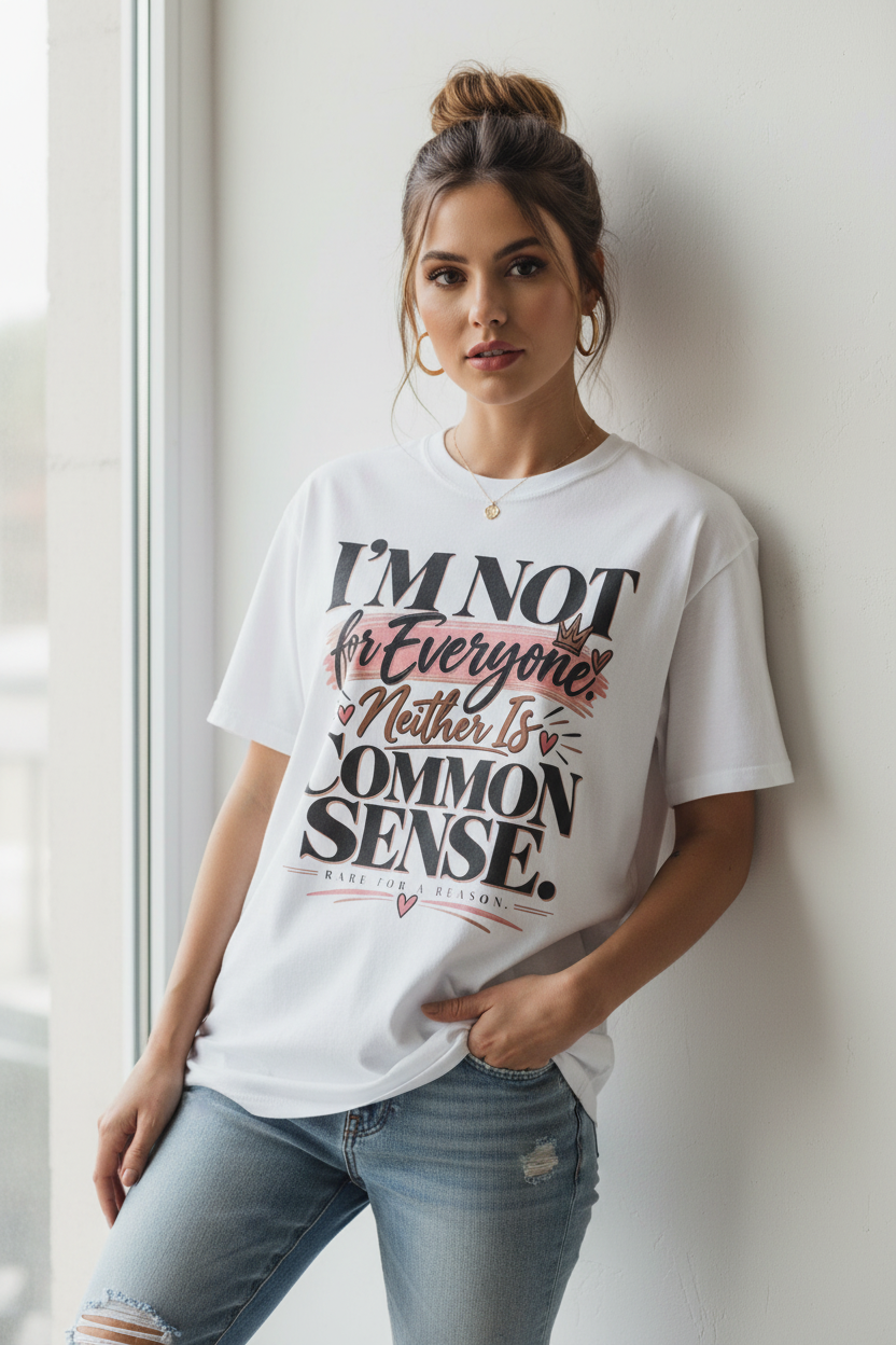 I'm Not for Everyone. Neither Is Common Sense Tee